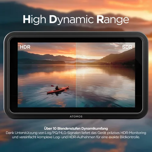 Vista 6 de Atomos Monitor Shinobi II HDMI 4K con pantalla táctil HDR, duración de la batería durante todo el día y diseño ligero (negro)