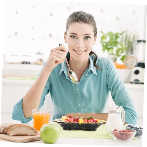 Vista 3 de Luxshiny Bandeja de fruta, bandeja para anillos, bandejas de tocador, bandeja de cerámica fina para baratijas, plato decorativo para anillos