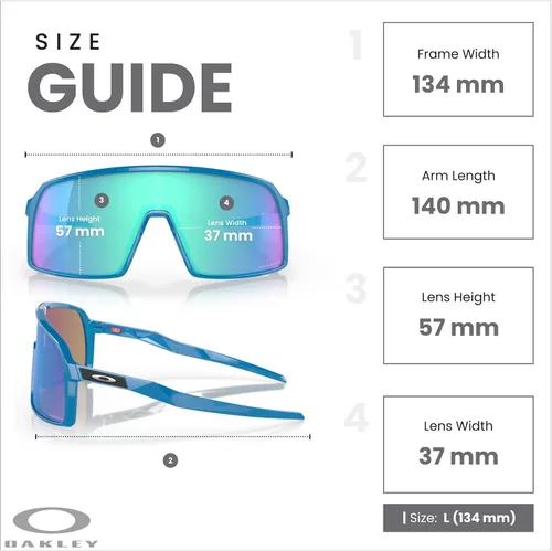 Vista 145 de Oakley Sutro OO9406 / OO9462 - Lentes de sol para hombre, kit de correa de accesorios, bolsa de microfibra