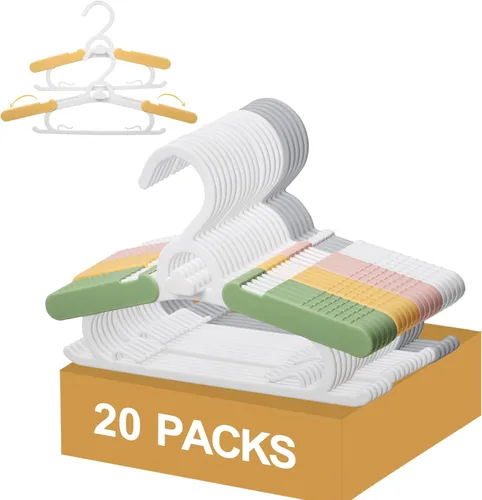 Vista 10 de Paquete de 30 perchas para ropa de bebé de 10 a 14 pulgadas, perchas