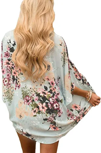Vista 2 de Relipop Saco de gasa para mujer holgado con estampado floral