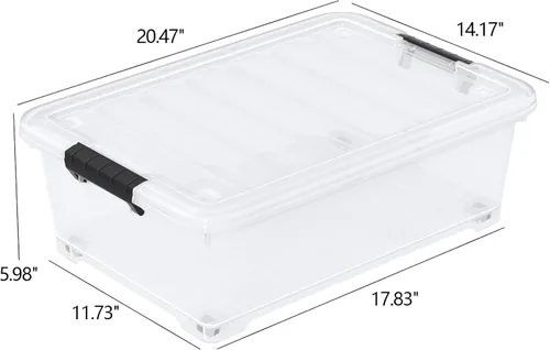 Vista 2 de Caja de almacenamiento de plástico para debajo de la cama de 20 L