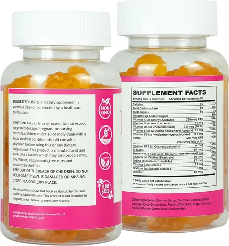 Vista 11 de AromPCOSLife - Gomitas de inositol para mujer, 60 unidades, suplemento de mio-inositol con folato y vitaminas B6 y B12, apoya el bienestar diario