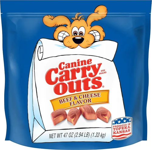 Vista 15 de Canine Carry Outs Golosinas para perros, sabor a tocino, 22.5 onzas (paquete de 4), hechas con tocino real