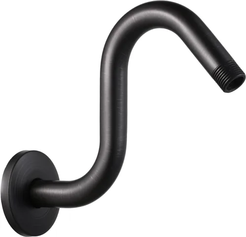 Vista 21 de Brazo de extensión de cabezal de ducha OFFO de 6 pulgadas, brazo de ducha en forma de "S" de cuello de ganso de alto rendimiento con brida en oro