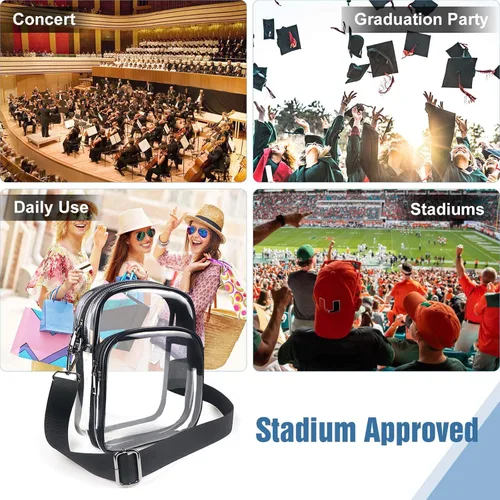 Vista 19 de COROMAY - Bolso transparente para mujer, apta para estadios