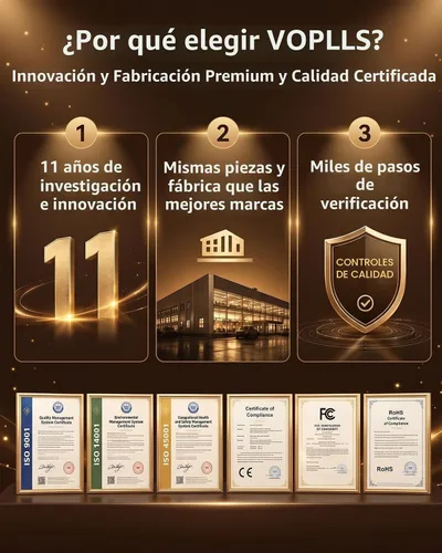 Vista 3 de [Usado] [Aplicación con licencia oficial y audio DoIby] Mini proyector inteligente con WiFi y Bluetooth, proyector portátil VOPLLS para exteriores