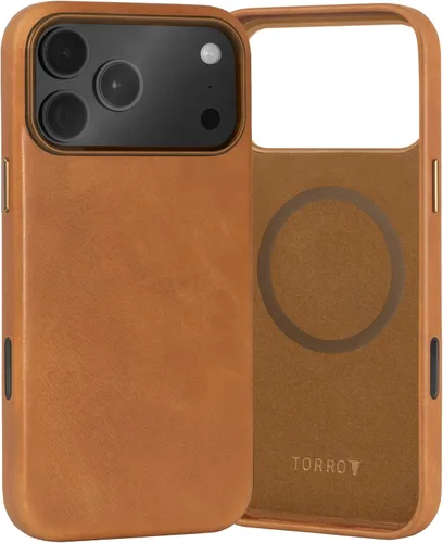 Vista 13 de Funda Premium de Piel TORRO Compatible con iPhone 17 de 6.3” 2025 – Funda Ultra Delgada con Amortiguación de Piel Genuina Compatible con MagSafe
