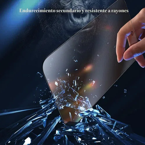 Vista 3 de PERFECTSIGHT Protector de pantalla antiluz azul diseñado para iPhone 14 Pro 2022 de 6.1 pulgadas, paquete de 2 vidrios templados con bloqueo de luz