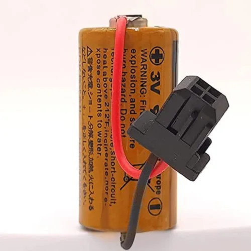 Vista 7 de (8-Pack) Compatible con Fuji CR2/3 8.L 2000mAh 3V PLC Batería de litio FDK CR2/38.L con enchufe negro