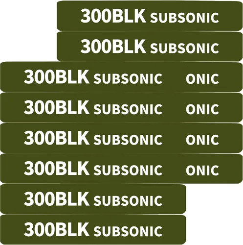 Vista 3 de Paquete de 12 bandas de marcado Miaozhun 300 BLK Subsonic Magazine .300 Blackout Subsonic Magazine Identificación de calibre (verde militar-blanco)