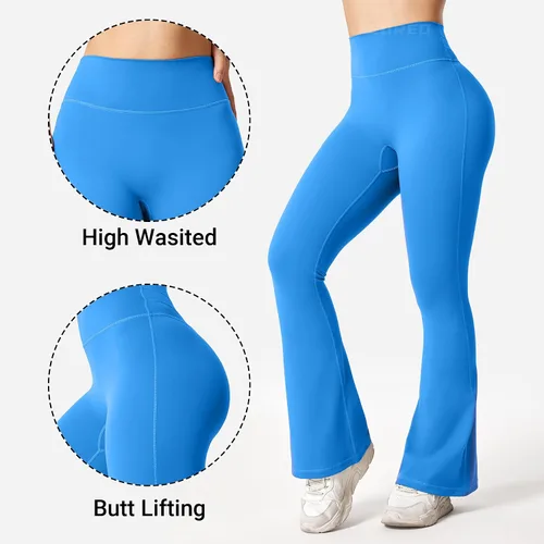 Vista 9 de YEOREO Flare Leggings for Women Lynnie Bell Bottom Yoga Pants High Waisted Tummy Control Bootcut Workout Leggings