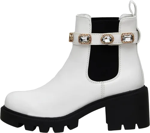Vista 2 de CUSHIONAIRE Julie Chelsea - Botas para mujer con correa y espuma viscoelástica, Negro