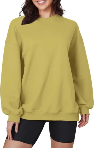 Vista 2 de Cloud Oversized Sweatshirt For Women Crewneck Pullover 2024 Fall Fashion Clothes Crew Neck Hoodies Sweaters