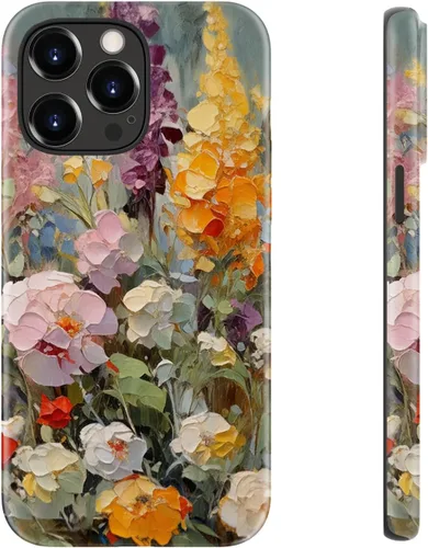 Vista 53 de LUHOURI Funda para iPhone 12 Mini, compatible con carga inalámbrica, doble capa, interior de silicona suave + carcasa exterior dura, bonito diseño