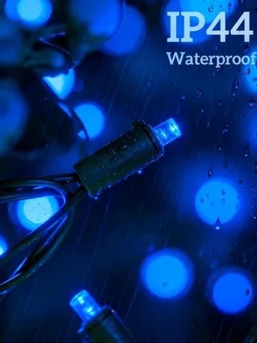 Vista 2 de Red de luces LED de Navidad para arbustos, 132 luces LED de 6 pies x 6 pies, conectables con certificación UL para arbustos, árboles, arbustos