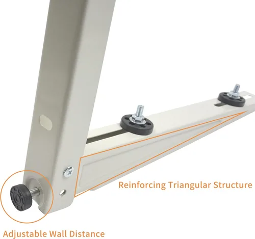 Vista 3 de JEACENT Soporte de montaje en pared exterior para sistemas de bomba de calor de aire acondicionado mini split sin conductos, universal, 7000-18000