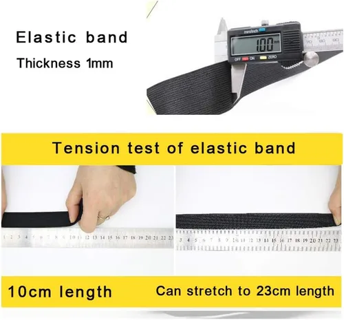 Vista 4 de Bandas elásticas para coser, banda elástica de tela elástica de 1 pulgada de ancho, carrete elástico para tejer, carrete elástico de 10 yardas