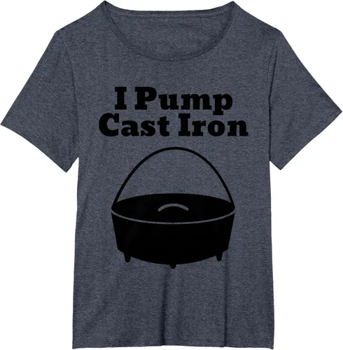 Vista 45 de I Pump - Camiseta de hierro fundido para cocinar al horno holandés