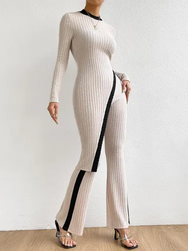 Vista 5 de Verdusa Conjunto de 2 piezas para mujer con camiseta y pantalones largos asimétricos