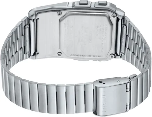 Vista 4 de Casio reloj de plata tono 25 con banco de datos con calculadora de memoria para hombre