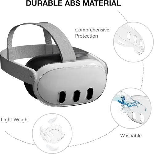Vista 3 de APEXINNO VR Shell Cover Skin for Meta Quest 3 Headset Accessories, VR Shell Case Headset Protector for Oculus Quest 3 VR Headsets, ABS