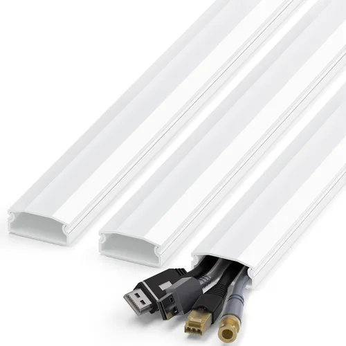 Vista 11 de Funda para cable de 62.8" para pared, cubierta de cable beige para pared, kit de cubierta de cable pintabla para pared, ocultadores de cable