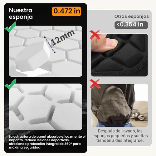 Vista 4 de GUOZI Coderas para brazos, [2 unidades] Almohadillas para coderas de brazo a prueba de golpes de panal para jóvenes y adultos, deportes, fútbol Negro