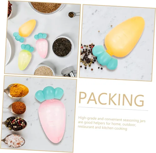 Vista 5 de YARNOW 6 recipientes de aderezo, mini recipientes de plástico para apretar, accesorios de caja Bento para mini caja Bento para Kawaii Bento Box Sub