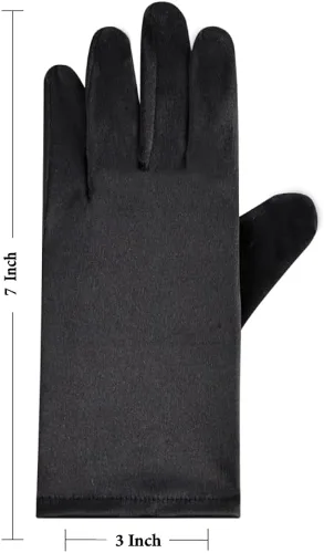 Vista 4 de Papoopy Guantes blancos para niñas para primera comunión princesa fiesta de té de 3 a 12 años