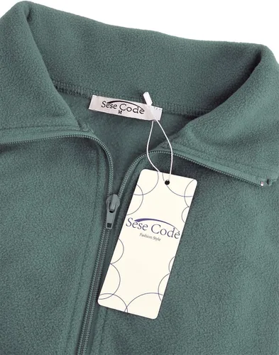 Vista 50 de SeSe Code Chaleco de forro polar ligero con cremallera frontal y bolsillos para mujer