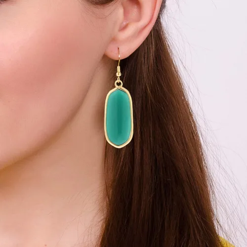 Vista 2 de BaubleStar Aretes colgantes de piedra curativa de cristal natural para mujeres y niñas