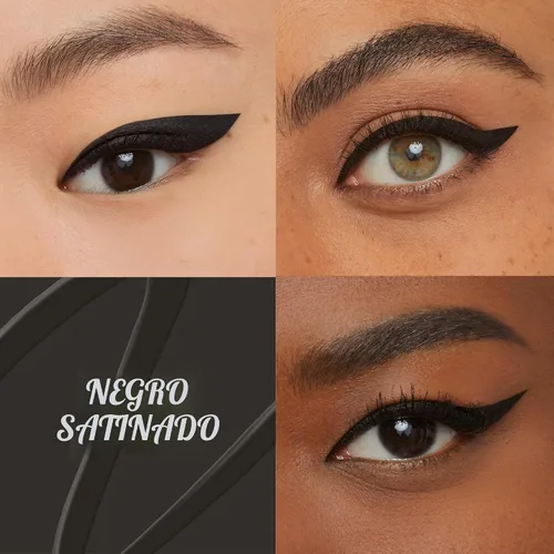 Vista 4 de Maybelline Eyestudio Master Precise All Day - Delineador líquido impermeable para todo el día, negro, 2 unidades (el embalaje puede variar)