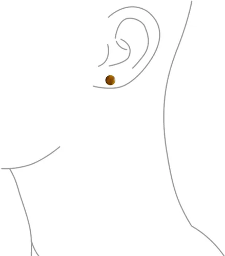 Vista 3 de Aretes de bola redonda de piedras preciosas naturales de 0.315 pulgadas, plata de ley 925 para mujeres y adolescentes, variedad de piedras