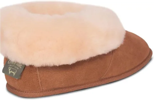 Vista 4 de Nube nueve piel de oveja mujer suave suela botín zapatilla
