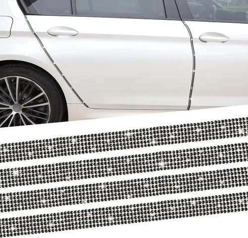Vista 11 de TOMALL Bling Protector de Puerta de Coche Parachoques Anticolisión Tira Adhesiva de Cristal Antiarañazos Cristales Protector de Parachoques