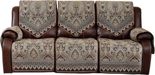 Vista 12 de Fundas impermeables para sofá reclinable, fundas antideslizantes para sofá reclinable de 2 asientos, fundas de sofá reclinable de jacquard lavables