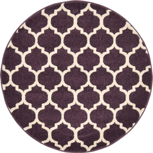Vista 94 de Unique Loom Trellis Collection - Alfombra de área de Filadelfia, rectangular de 2 pies 2 pulgadas x 3 pies, color morado y marfil