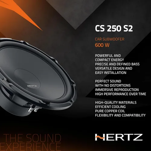 Vista 4 de HERTZ Cento Series CS-250-S2 Subwoofer SVC RMS 2-Ohm de 10" (250mm) 300 vatios