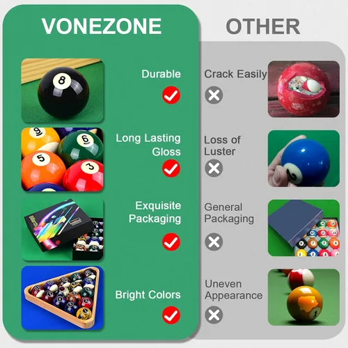 Vista 4 de Billiard Balls Complete 16 Ball Set, Pool Balls Billiard Set 2-1/4" Regulation Size,New Upgrade Billiards Professional Pool Table Balls