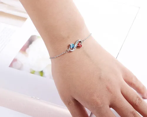 Vista 3 de DayOfShe - Pulsera de barra de nombre personalizada de acero inoxidable, grabado a medida, para parejas