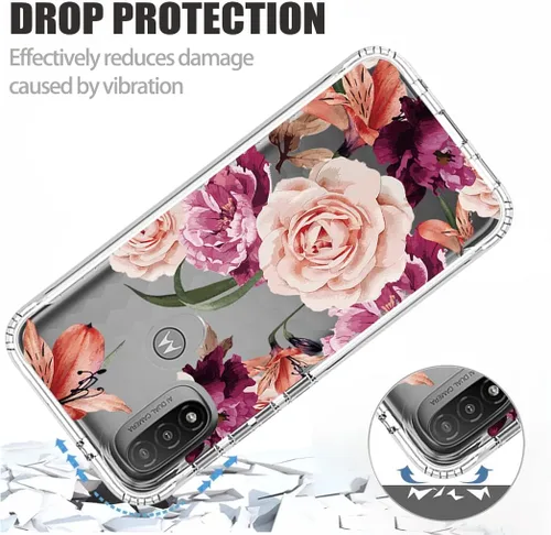 Vista 7 de Funda para Moto E20/Moto E30/Moto E40, XT2155 XT2158 con protector de pantalla de vidrio templado, funda protectora de cuerpo completo