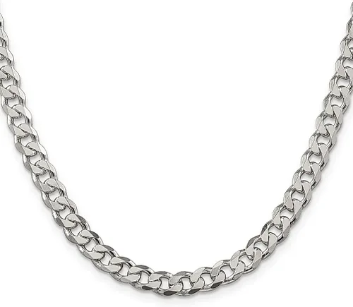 Vista 3 de ICE CARATS 925 Sterling Silver 7mm Curb Chain Necklace Pendant Charm Fine Jewelry For Women Gifts For Her
