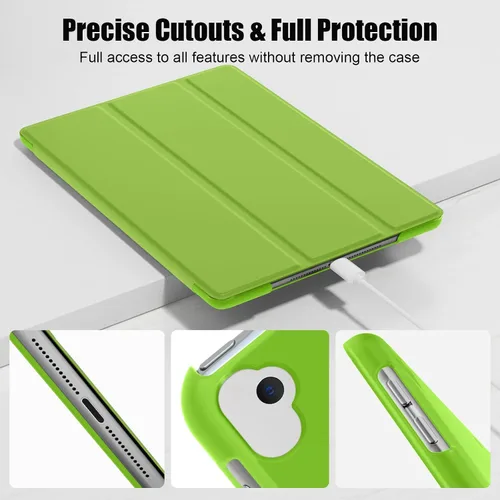Vista 5 de SUPFINE Funda para iPad de 9ª generación de 10.2 pulgadas 2021, con protector de pantalla de cristal, funda para iPad de 8ª/7ª generación 2020/2019
