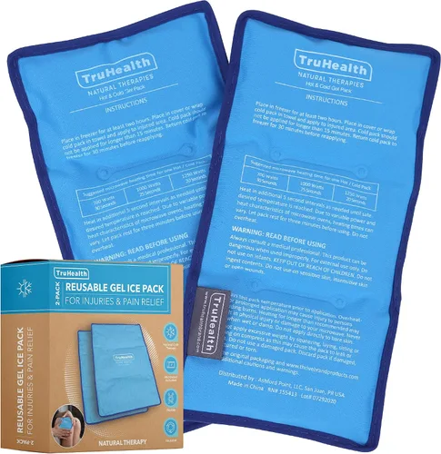 Vista 10 de Paquetes de hielo de gel reutilizables – Paquetes fríos para lesiones y recuperación quirúrgica – Envoltura de hielo contorneada para hombros