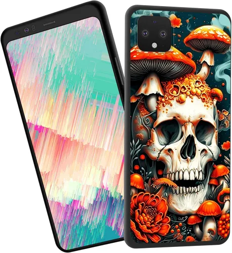 Vista 107 de for Google Pixel 4 XL Case,Slim Shockproof TPU Soft Rubber Silicone Cover Phone Case for Google Pixel 4 XL,Blue Skull Headphone