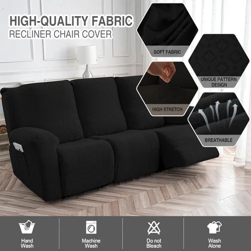 Vista 151 de Gennia Funda Impermeable para Silla Reclinable, Fundas Elásticas para Sofá Reclinable con Bolsillos, Fundas Lavables para Silla Reclinable Lazy Boy
