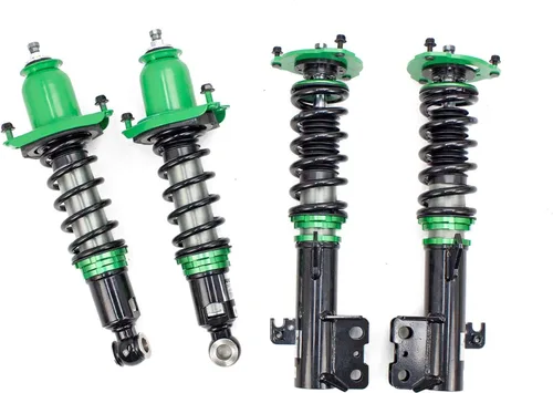 Vista 8 de Rev9 R9-HS2-023_1 Hyper-Street II Kit de bajada de suspensión de coilover, amortiguador monotubo con ajuste de rebote de 32 clics, longitud completa