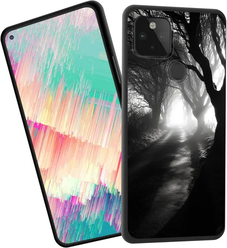 Vista 11 de Funda delgada para Google Pixel 4 XL, funda delgada de silicona de TPU suave a prueba de golpes para Google Pixel 4 XL, cruz negra