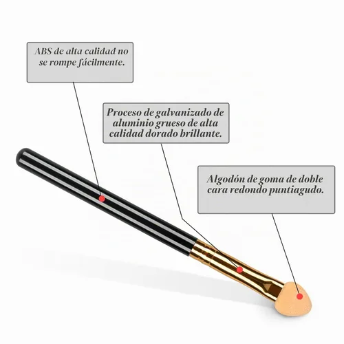 Vista 6 de UorPoto 20 aplicadores profesionales de sombra de ojos, punta de esponja, reutilizables, espuma mezclable, maquillaje, sombra de ojos, cepillo Tubo
